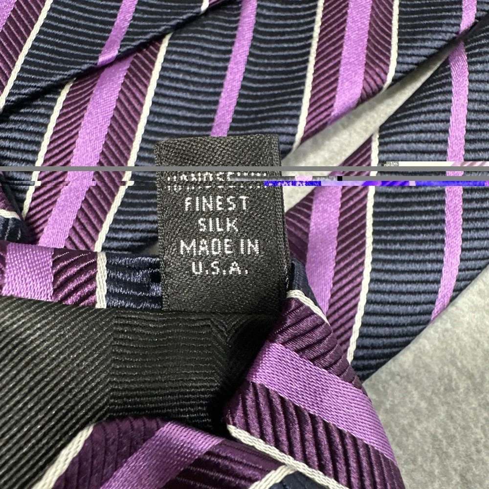 Robert Talbott Carmel Men's 100% Silk Necktie USA Made Repp Stripe
